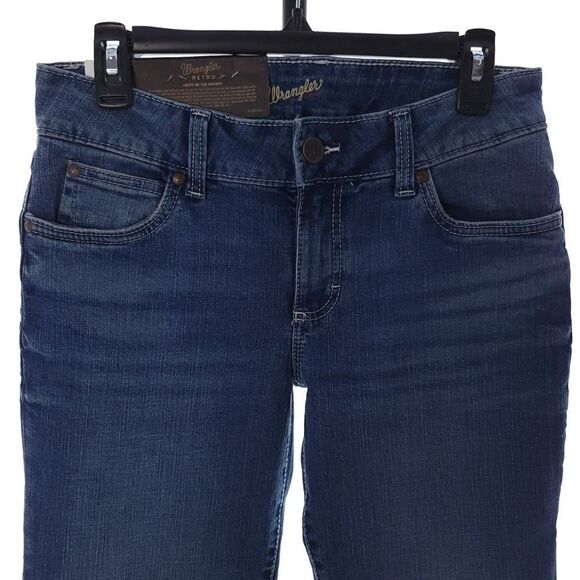 Wrangler Retro Mid Rise Mae Women's Size 5X36 Blue Denim Jeans 112215025 - Picture 4 of 9